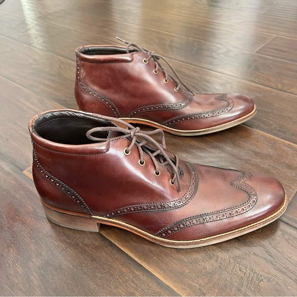 Cole haan Liam Chukka Mens wingtip leather boot 🥾 size 12M - Picture 2 of 8